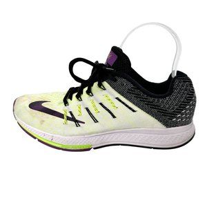 NikeAir Shoes Mens 7 Zoom Elite 8 White Black Volt Vivid Purple Sneakers Running